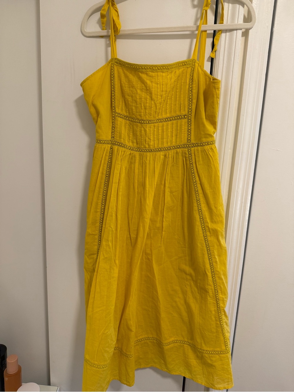Sunny Yellow Tie-Strap Sundress